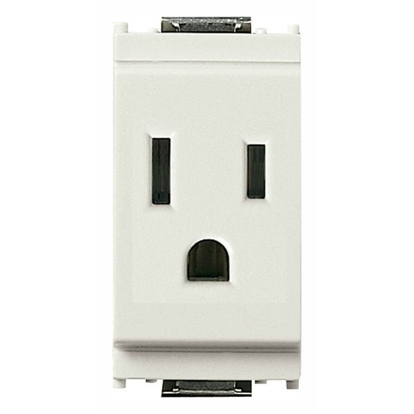 2P+E 15A 127V USA outlet white image 1