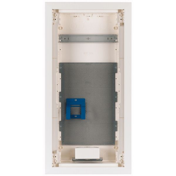 Hollow wall compact distribution board, multimedia, 4-rows, flush sheet steel door image 2