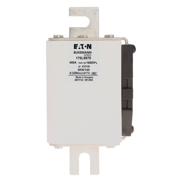 Fuse-link, high speed, 450 A, AC 1600 V, Size 3, 74 x 92 x 171 mm, aR, IEC, single indicator image 16