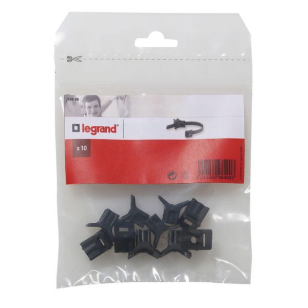 Bag of 10 screw-in bases for collars - black image 1