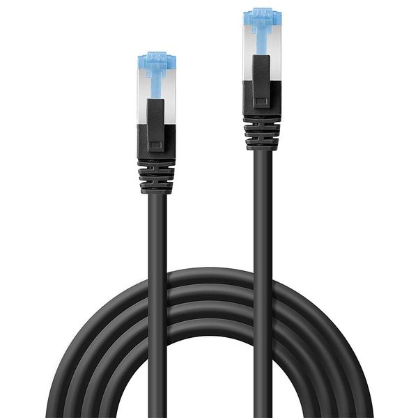 2m Cat.6A S/FTP TPE  Network Cable, Black RJ45, M/M, 500MHz, Copper image 2