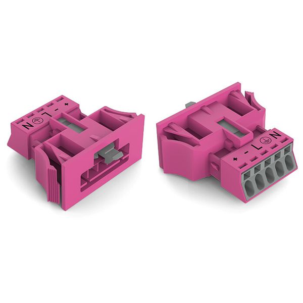 Snap-in plug 5-pole Cod. B pink image 1