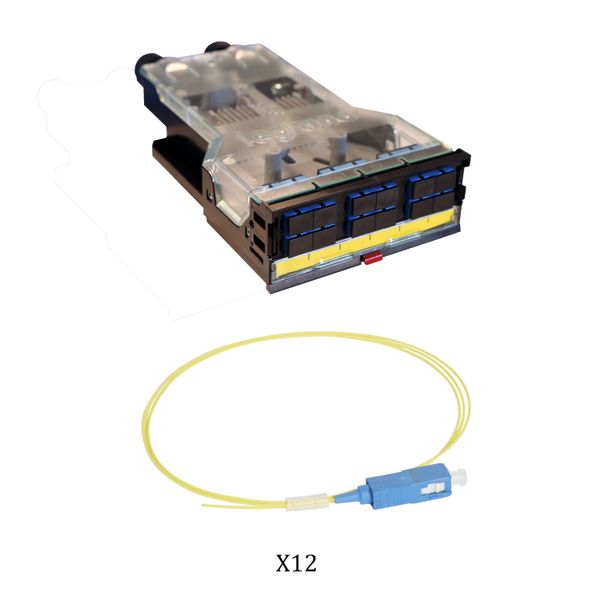Cassette panel HD modular equipped SC duplex for 12 fibers singlemode image 1