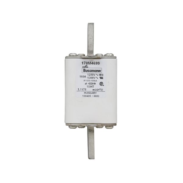 Fuse-link, high speed, 160 A, AC 1250 V, size 1, 53 x 63 x 135 mm, aR, IEC, single indicator image 14