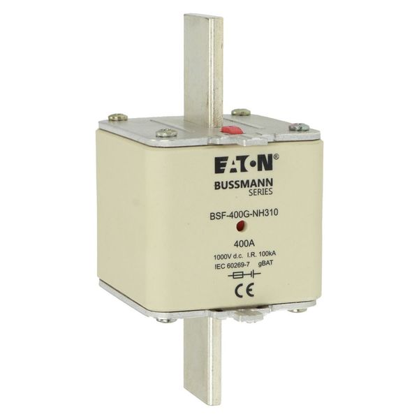 Fuse-link, high speed, 400 A, DC 1000 V, NH3, 71 x 76 x 150 mm, gBat, IEC, blade connection image 18