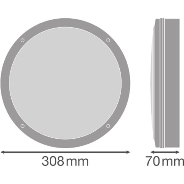 SURFACE BULKHEAD 300 SENSOR 15W 840 BK IP65 image 13