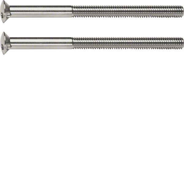Two-hole screws 2 x M3.5 x 50 mm, TS, chrome glossy, brass galvanised image 1