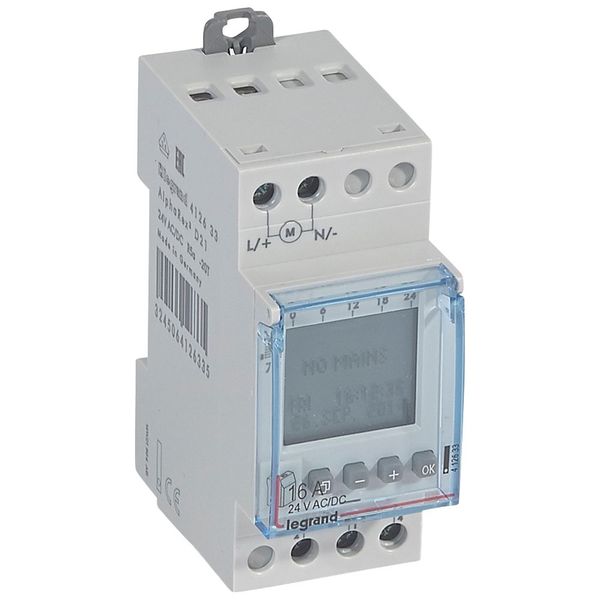 Programmable time switch digital disp. -24V~ -multifunction 56 prog. -1 output image 2