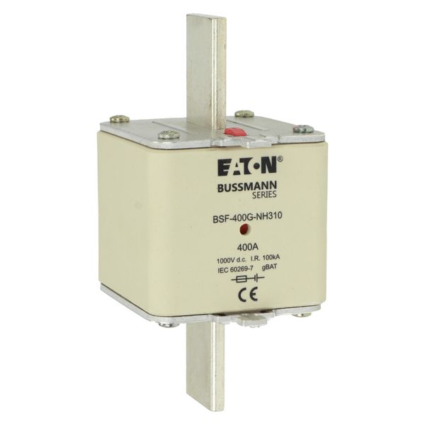 Fuse-link, high speed, 400 A, DC 1000 V, NH3, 71 x 76 x 150 mm, gBat, IEC, blade connection image 19