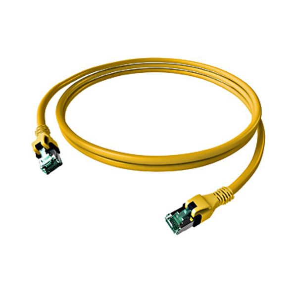 DualBoot PushPull Patch Cord, Cat.6a, Shielded, Yellow, 3m image 1