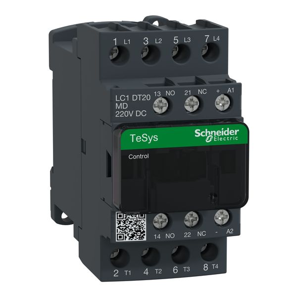 TeSys Deca contactor - 4P(4 NO) - AC-1 - = 440 V 20 A - 220 V DC standard coil image 3