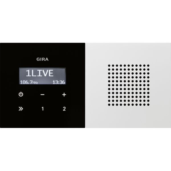 RDS FM radio speaker Gira F100 p.white image 1