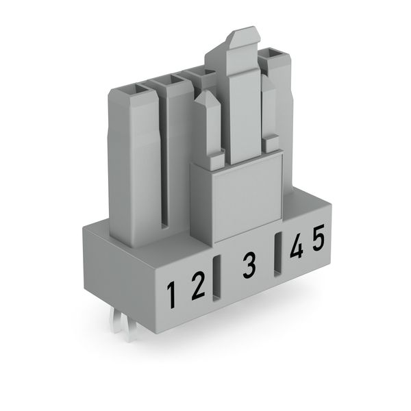 Socket for PCBs straight 5-pole gray image 1