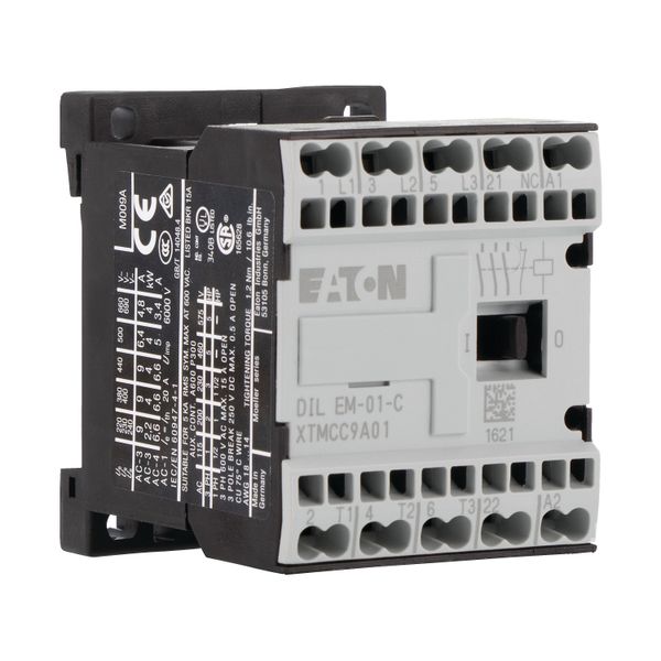 Contactor, 42 V 50/60 Hz, 3 pole, 380 V 400 V, 4 kW, Contacts N/C = Normally closed= 1 NC, Spring-loaded terminals, AC operation image 11