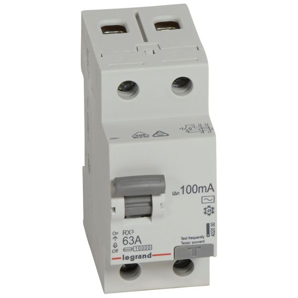 RCD RX³ - 2P - 230 V~ - 63 A - 100 mA - AC type image 1