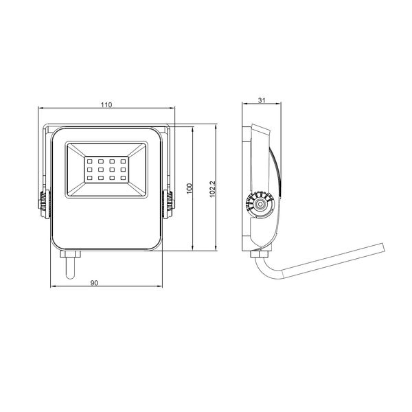 Capri LED Basic 10W 1200lm 4000K symmetric IP65 black image 4