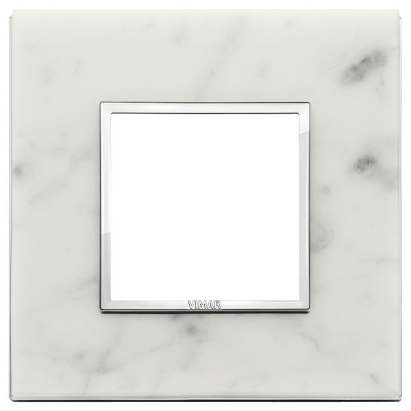 Plate 2M stone Carrara white image 1