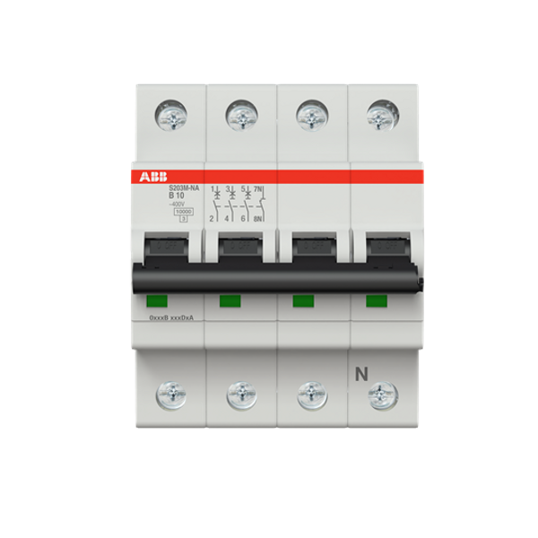 S203M-D13NA Miniature Circuit Breaker - 3+NP - D - 13 A image 2