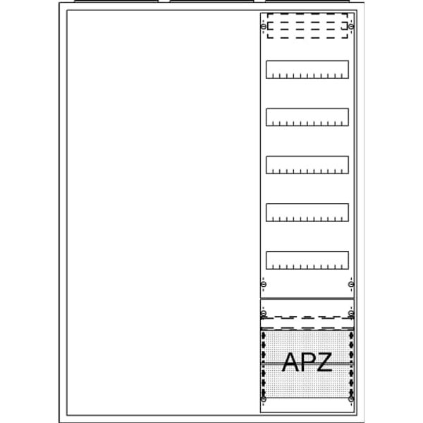 AA37A2A Meter board, Field width: 3, Rows: 57, 1100 mm x 800 mm x 215 mm, Isolated (Class II), IP31 image 21