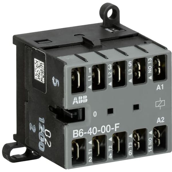 B6-40-00-F-84 Mini Contactor 110 ... 127 V AC - 4 NO - 0 NC - Flat-Pin Connections image 1