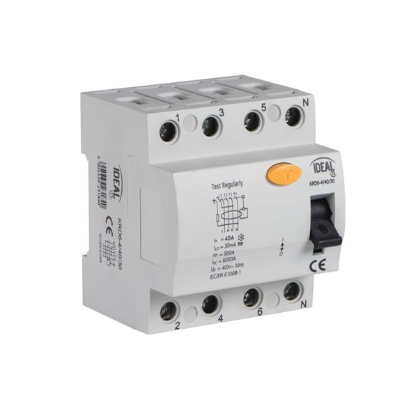 KRD6-4/40/30 Residual-current circuit breaker, 4P KRD6-4 image 1