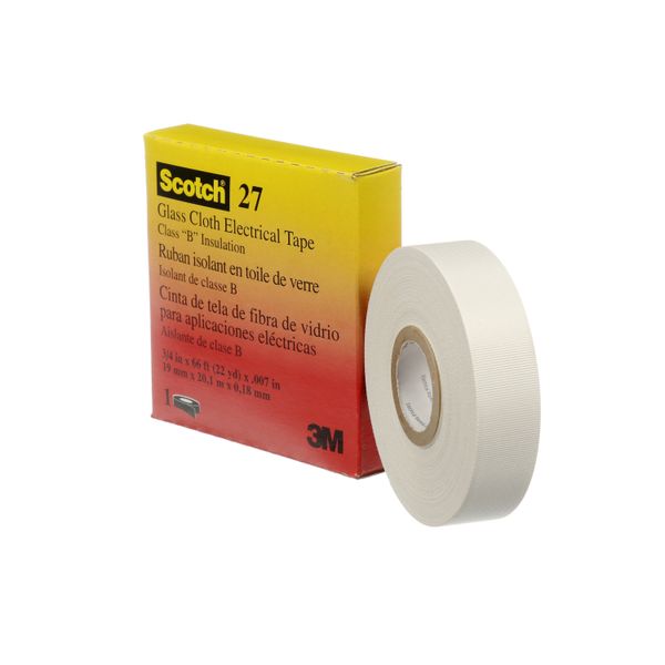 3M™ Glass Cloth Electrical Tape 27, 19 mm x 20 m, 0.18 mm image 3