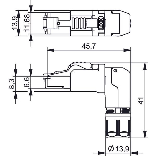 Connector ETHERNET RJ-45 Cat. 6A image 2