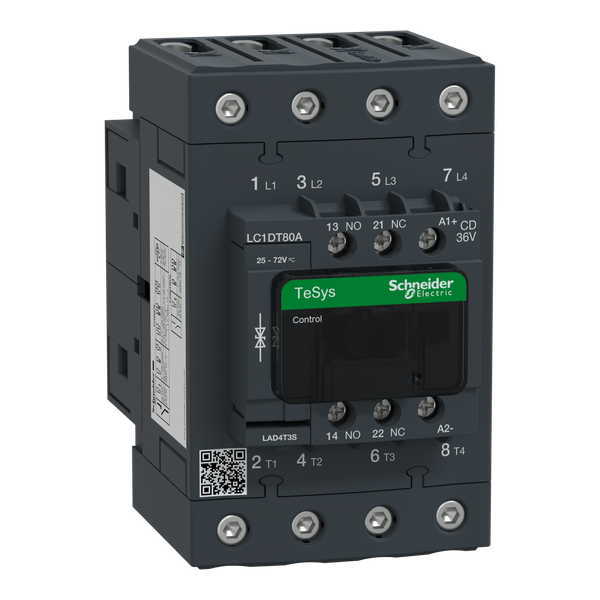 TeSys Deca contactor - 4P(4 NO) - AC-1 - = 440 V 80 A - 36 V DC standard coil image 5