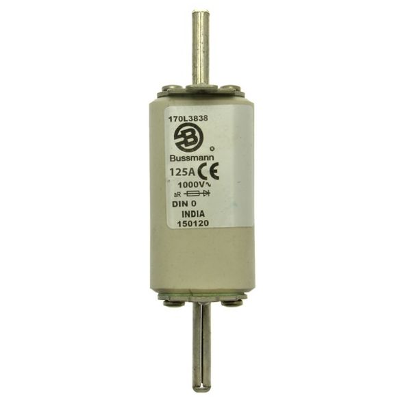 Fuse-link, high speed, 125 A, AC 1000 V, DIN 0, 35 x 60 x 125 mm, aR, DIN, IEC, single indicator image 2