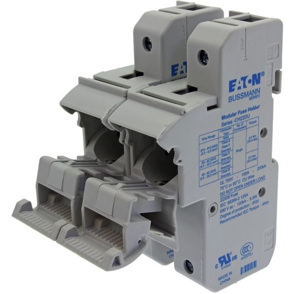 Fuse-holder, low voltage, 125 A, AC 690 V, 22 x 58 mm, 2P, IEC, UL image 5