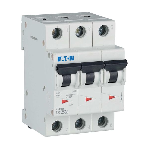 Miniature circuit breaker (MCB), 50 A, 3p, characteristic: Z image 12