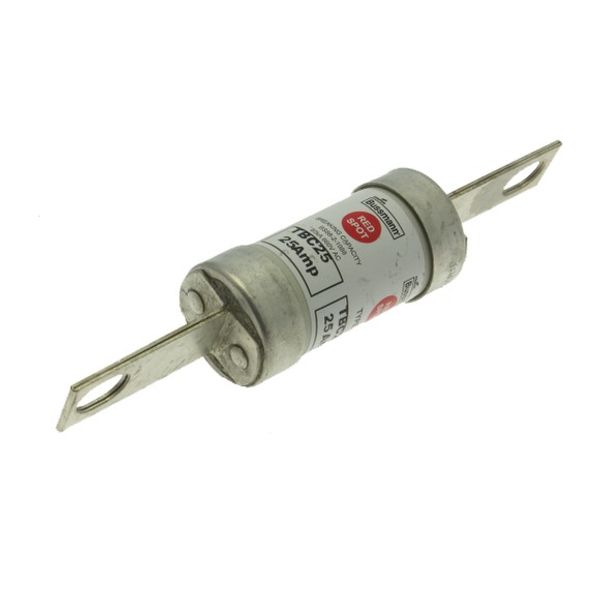 Fuse-link, low voltage, 25 A, AC 660 V, DC 460 V, BS88, 27 x 129 mm, gL/gG, BS image 2