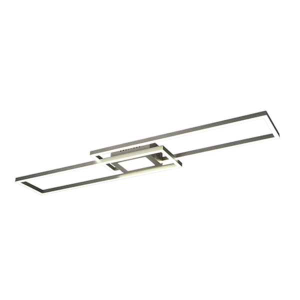 Ganado LED ceiling lamp brushed steel RGB image 1