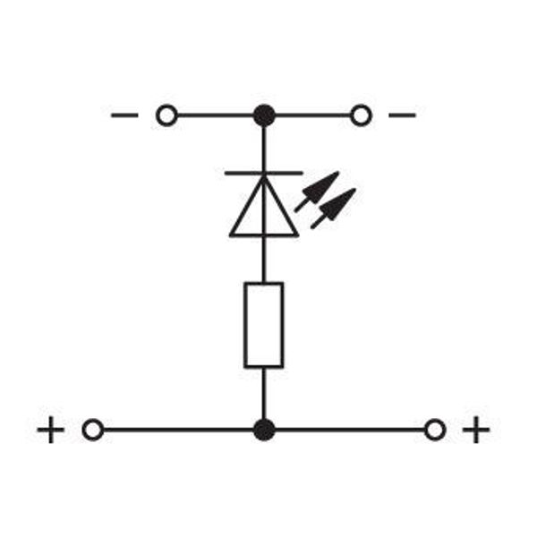 Component terminal block double-deck LED (red) gray image 4