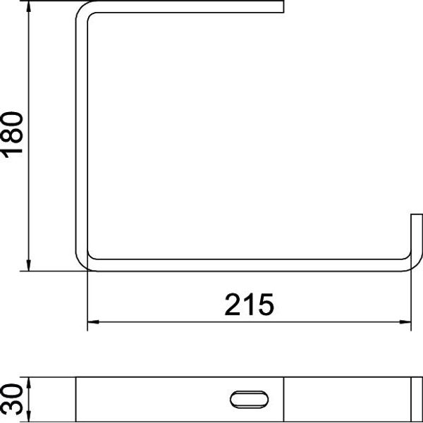 AHB 200 FT Suspension bracket flat steel B200mm image 2