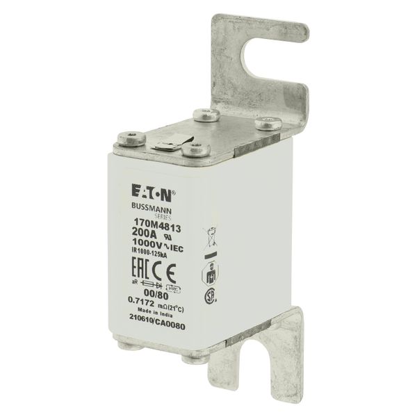 Fuse-link, high speed, 80 A, AC 1000 V, size 00, 30 x 47 x 98 mm, aR, DIN, IEC, single indicator image 23