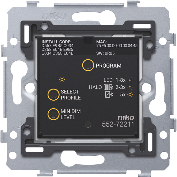 Connected dimmer, base, 3-200 W, 2-wire, 71 x 71 mm, screw fixing, Zig image 2