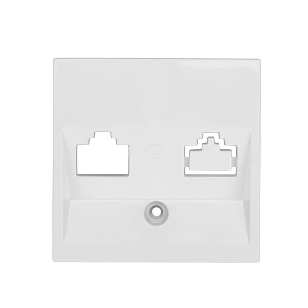 Cover for 1*RJ45 Toolless Line jack, white image 1