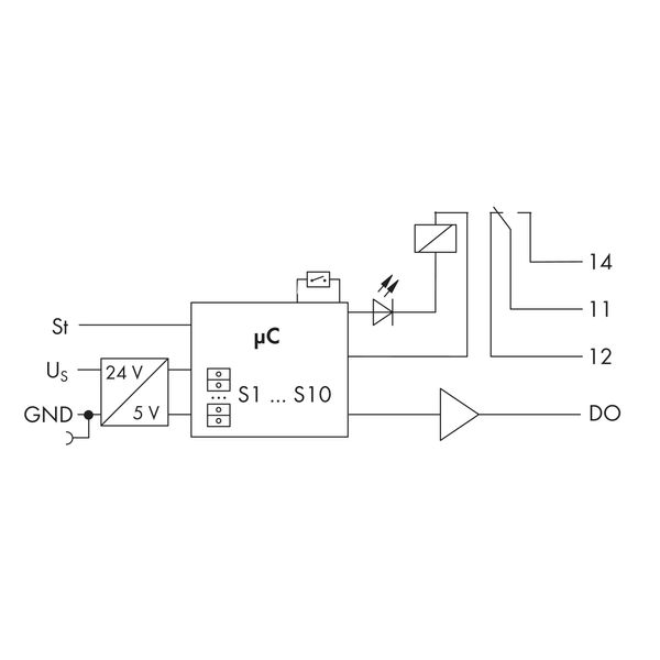 Timer relay module Nominal input voltage: 24 VDC Limiting continuous c image 8