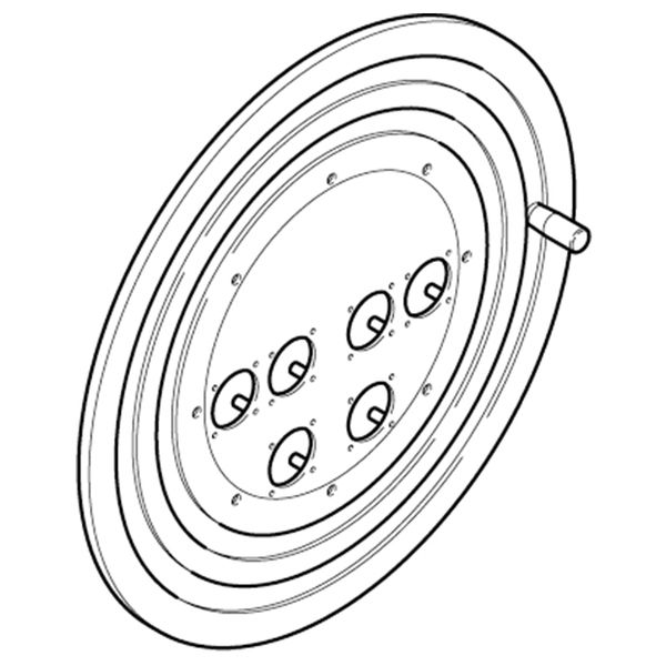 ROLLER 450 SOCKET HOLDER DISC - 6 CUTOUT image 1