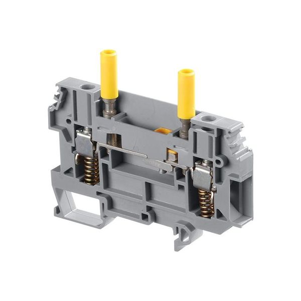 D6/8.ST1.RS.IP20 SCREW CLAMP TERMINAL BLOCK, TEST DISCONNECT SCREWDRIVER SLIDING LINK, GREY image 1