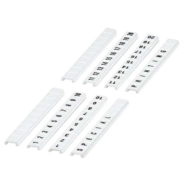 CLIP IN MARKING STRIP, FLAT, 5MM, 10 CHARACTERS 21 TO 30, PRINTED HOR image 1
