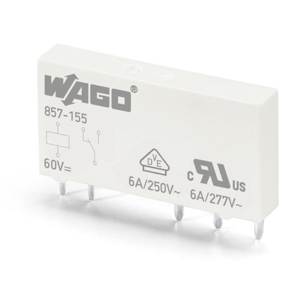 Basic relay Nominal input voltage: 60 VDC 1 changeover contact image 1