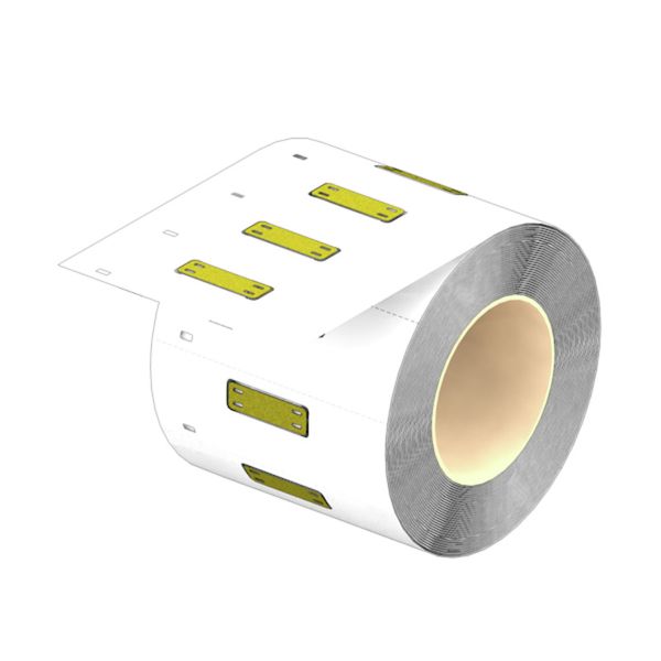 Cable coding system, 12 mm, Anodized aluminium, yellow image 1