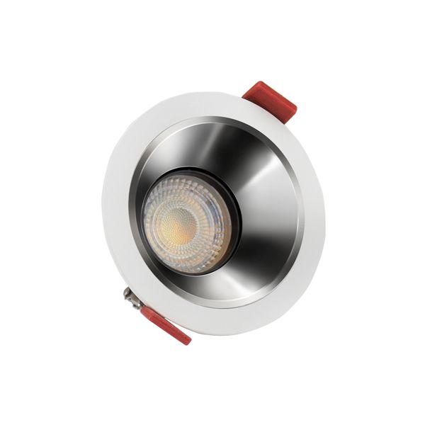 FIALE COMFORT ANTI - GLARE GU10 250V IP20 FI85x50mm WHITE round, reflector silver, adjustable image 7