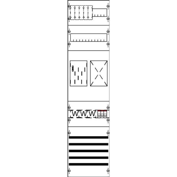 KA4300 Measurement and metering transformer board, Field width: 1, Rows: 0, 1050 mm x 250 mm x 160 mm, IP2XC image 5