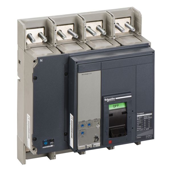 circuit breaker ComPact NS1600N, 50 kA at 415 VAC, Micrologic 2.0 trip unit, 1600 A, fixed,4 poles 4d image 2