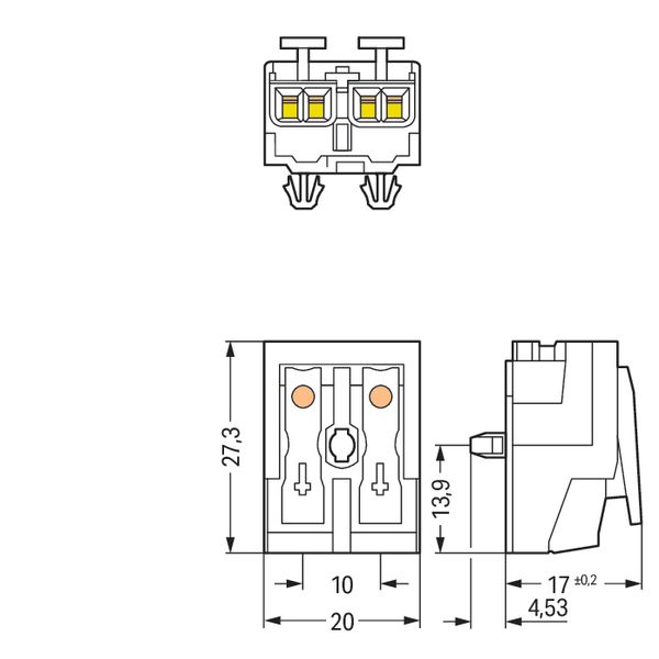 Lighting connector push-button, external without ground contact white image 4