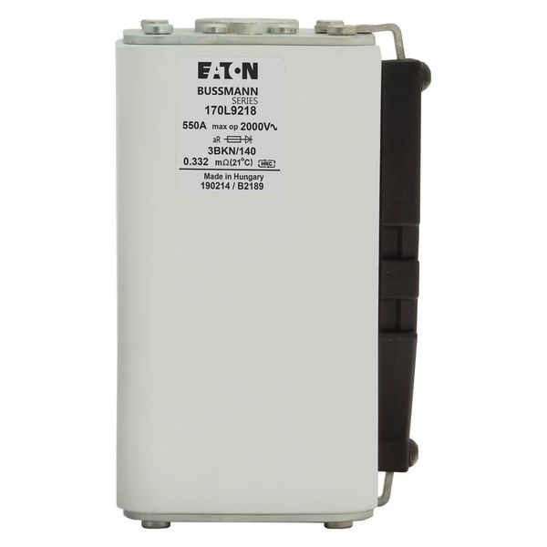 Fuse-link, high speed, 550 A, AC 2000 V, Size 3, 74 x 90 x 143 mm, aR, IEC, single indicator image 4