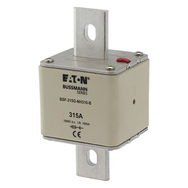 Fuse-link, high speed, 315 A, DC 1000 V, NH3, 71 x 76 x 150 mm, gBat, IEC, bolted connection image 3